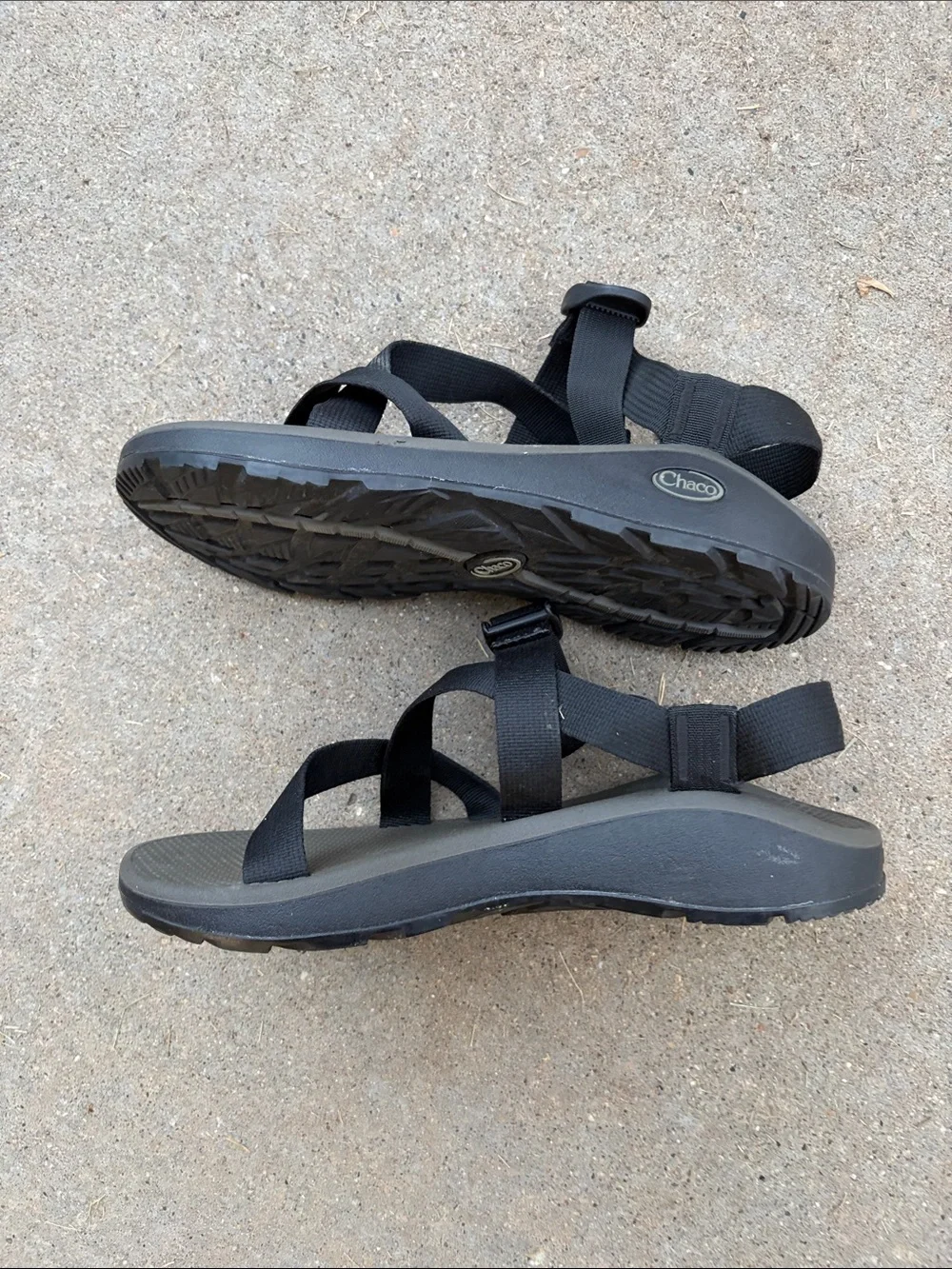 Chaco Black and Gray Outdoor Webbing Sandals